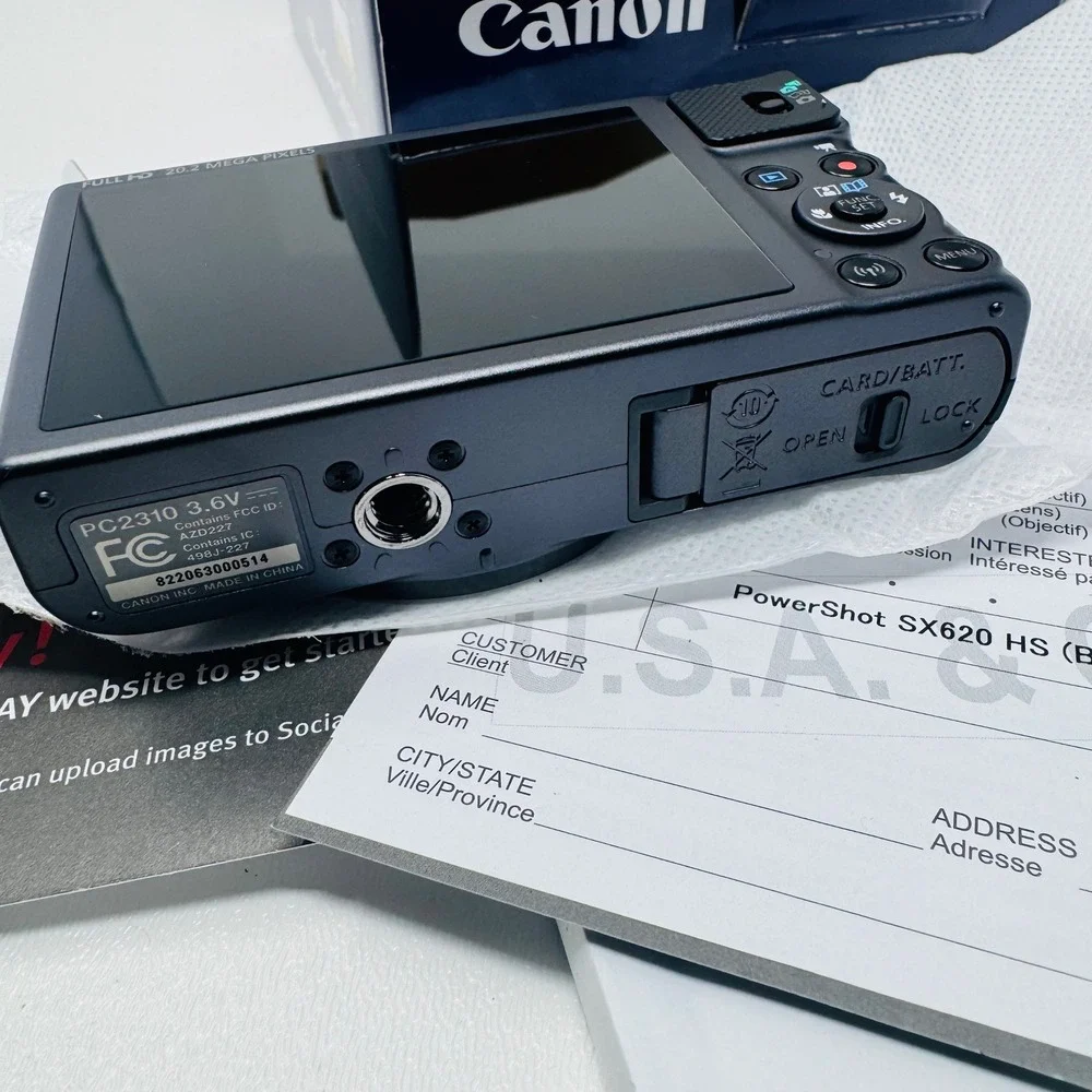 Canon PowerShot SX620 HS Digital Camera 20.2MP 25x Optical Zoom Black WiFi